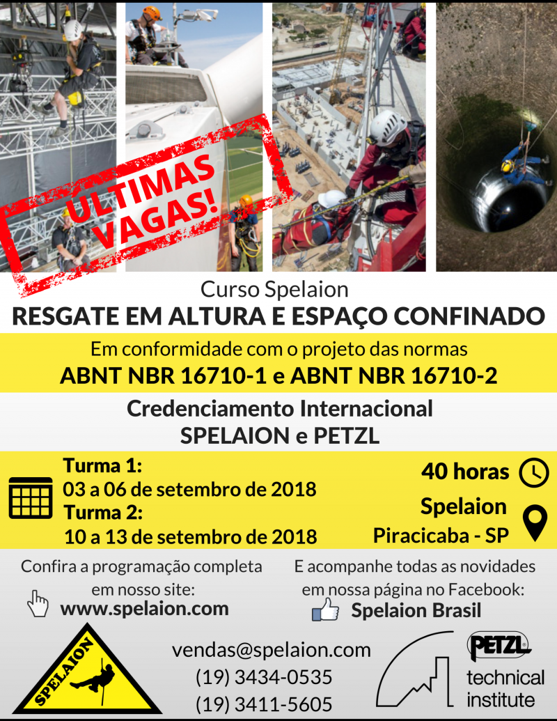 🚨 Curso Resgate Vertical de Alto Nível SPELAION Recebemos