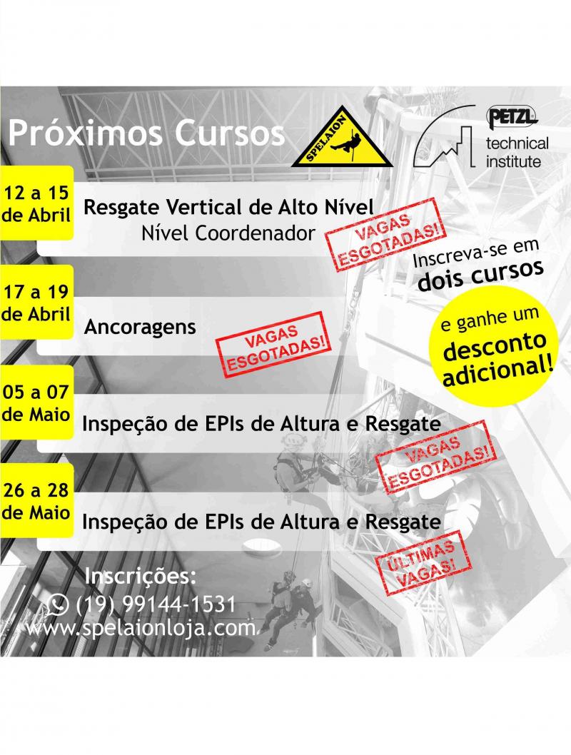 Curso Inspeção de EPI de Altura e Resgate ON-LINE - Acesse: ead.spelaion.com  - Loja Spelaion - Representante oficial da marca Petzl no Brasil