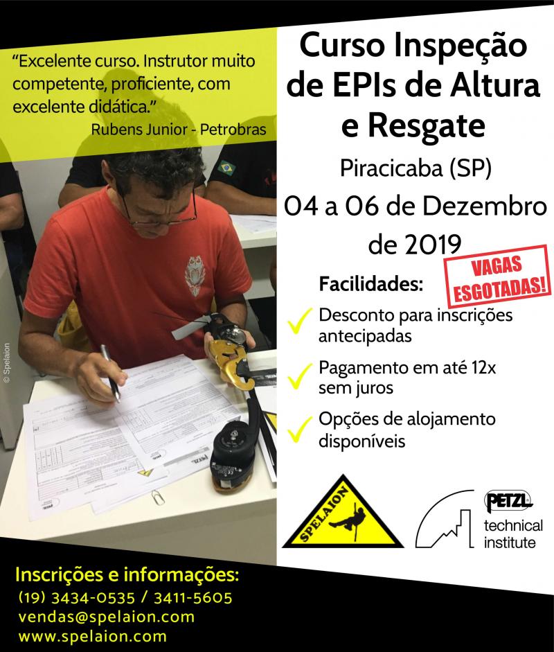 🚨 Curso Resgate Vertical de Alto Nível SPELAION Recebemos