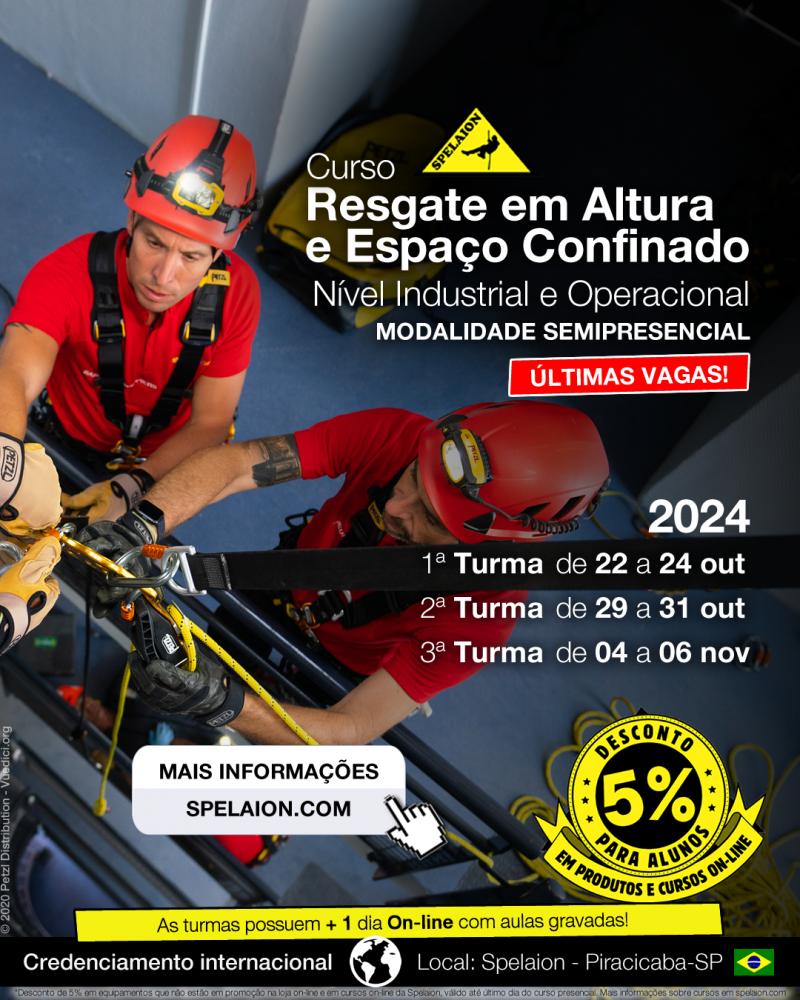 Curso ⛑ Resgate em Altura e Espaço Confinado - Nível Industrial e Operacional (Semipresencial)