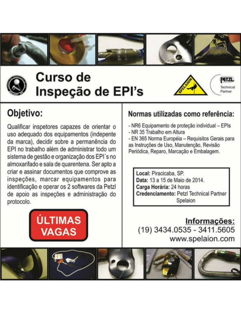 Curso de Inspeção de EPI´s