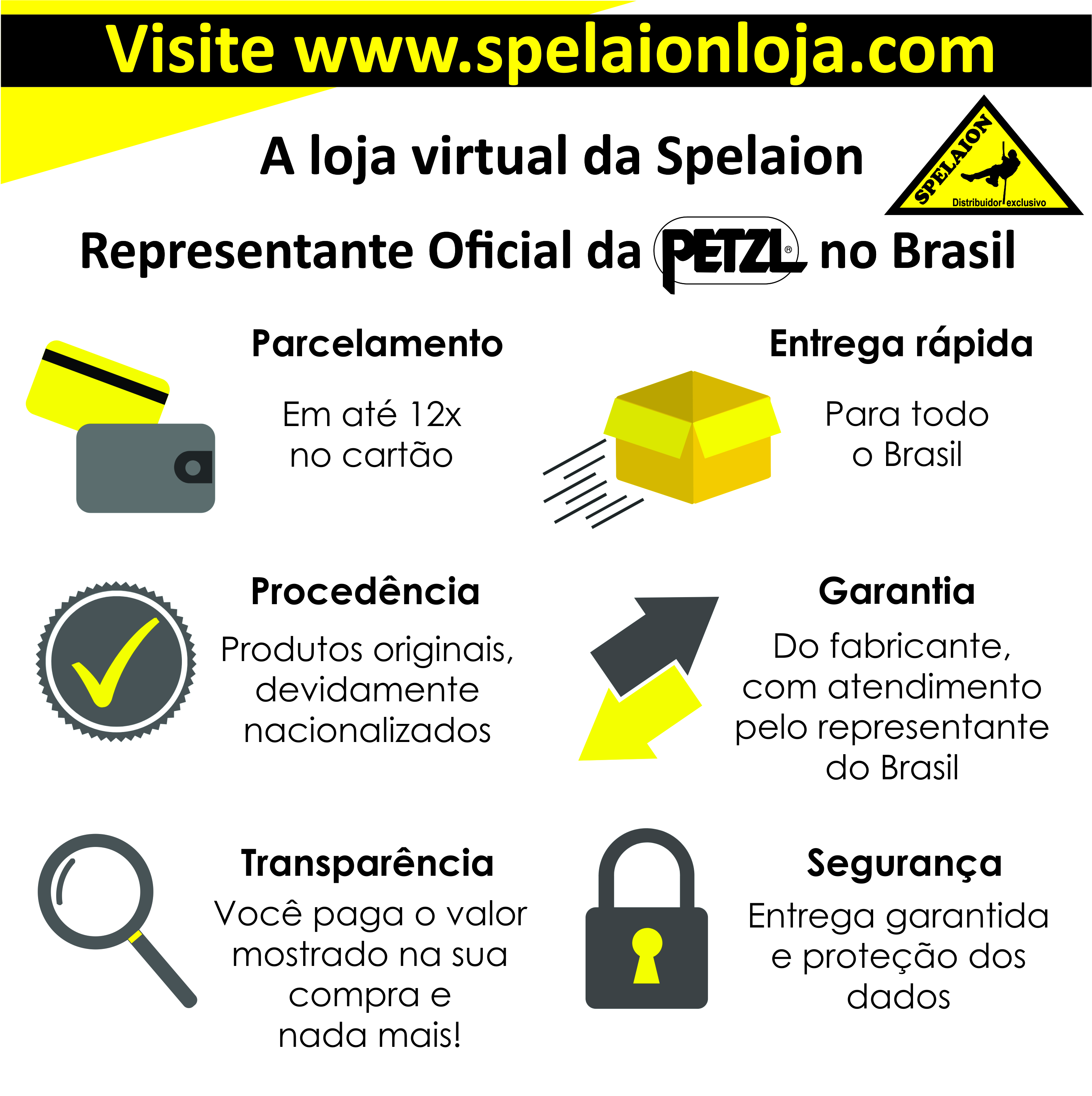 Loja Spelaion - Representante oficial da marca Petzl no Brasil